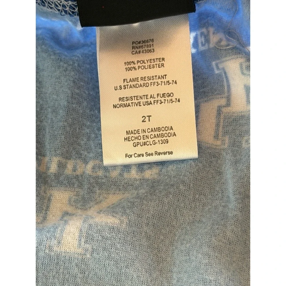 University Of Kentucky Wildcats Infant Allover Print Zip Sleeper Pajamas Sz 2T